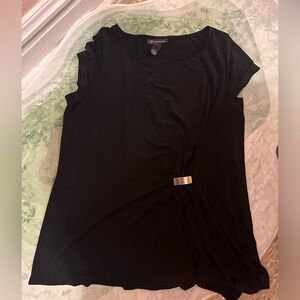 INC International Dress Shirt. black with silver design. Size XL